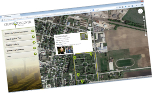 Cemetery Mapping Software Screenshot